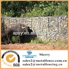 1mX1mX0.5m Galfan Galvan galvanizado Zn gavión jaula de piedra soldada flexible Zoo Gabion cesta